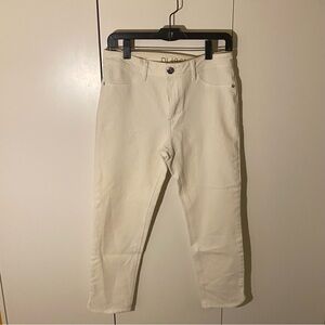 DL1961 Bardot High-Rise Cropped White Jeans | Size 28